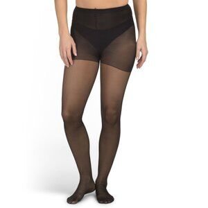 HUE Black Energizing Sheer Tights With Control Top